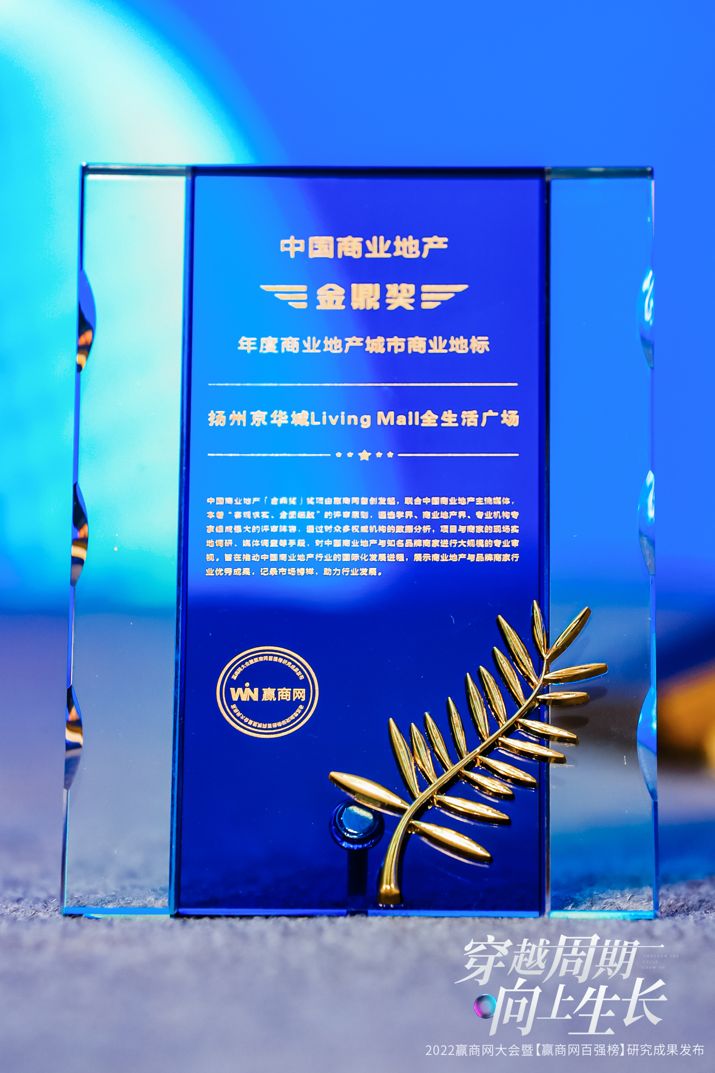 扬州京华城荣获“年度商业地产城市商业地标”奖项