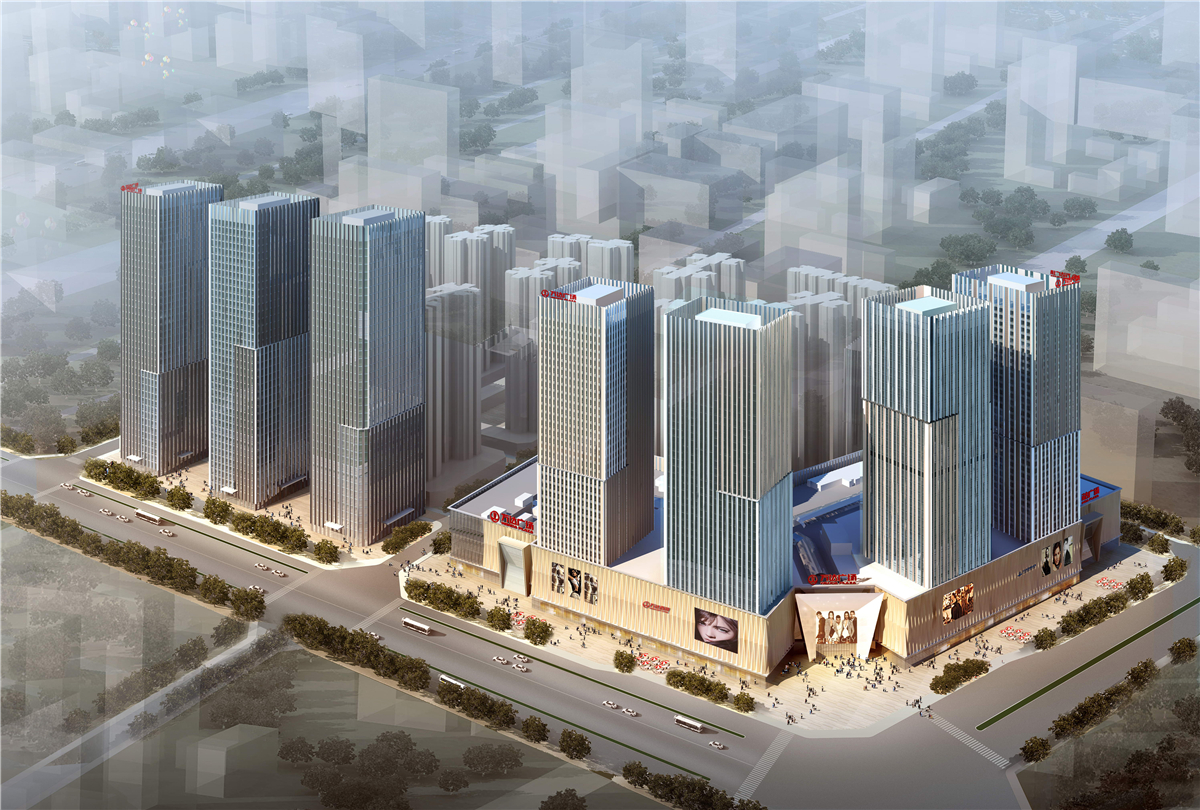 万达广场3dmax 模型下载-光辉城市