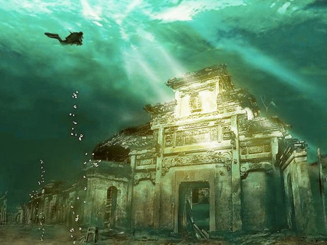 千岛湖水下古城原貌图片